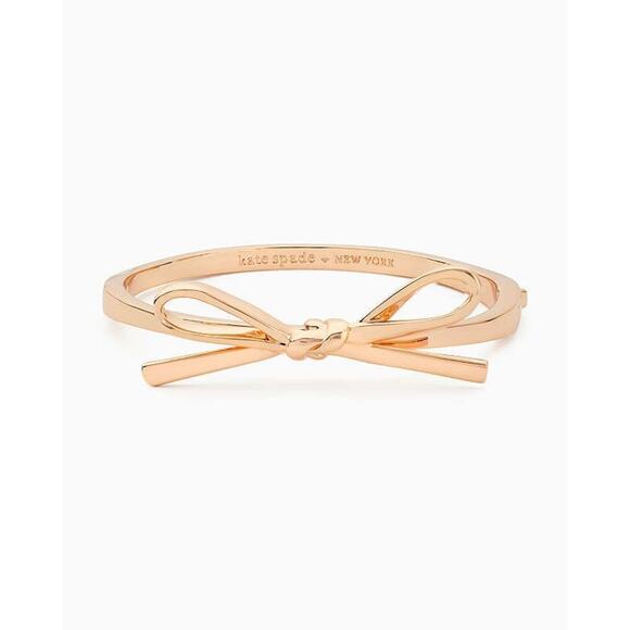 kate spade new york Jewelry - NWT Kate Spade Skinny Mini Bow Bangle Rose Gold